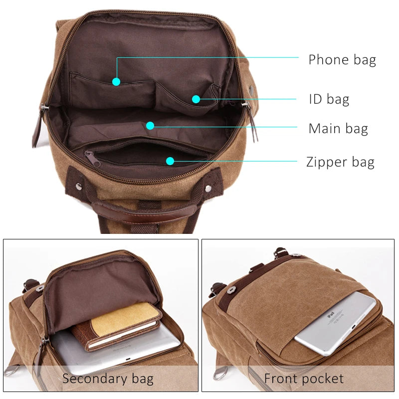 Canvas Daypack Backpack