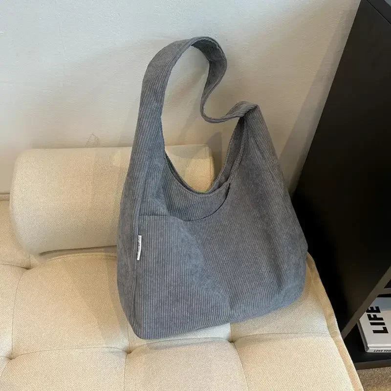 Corduroy Shopper Tote Bag