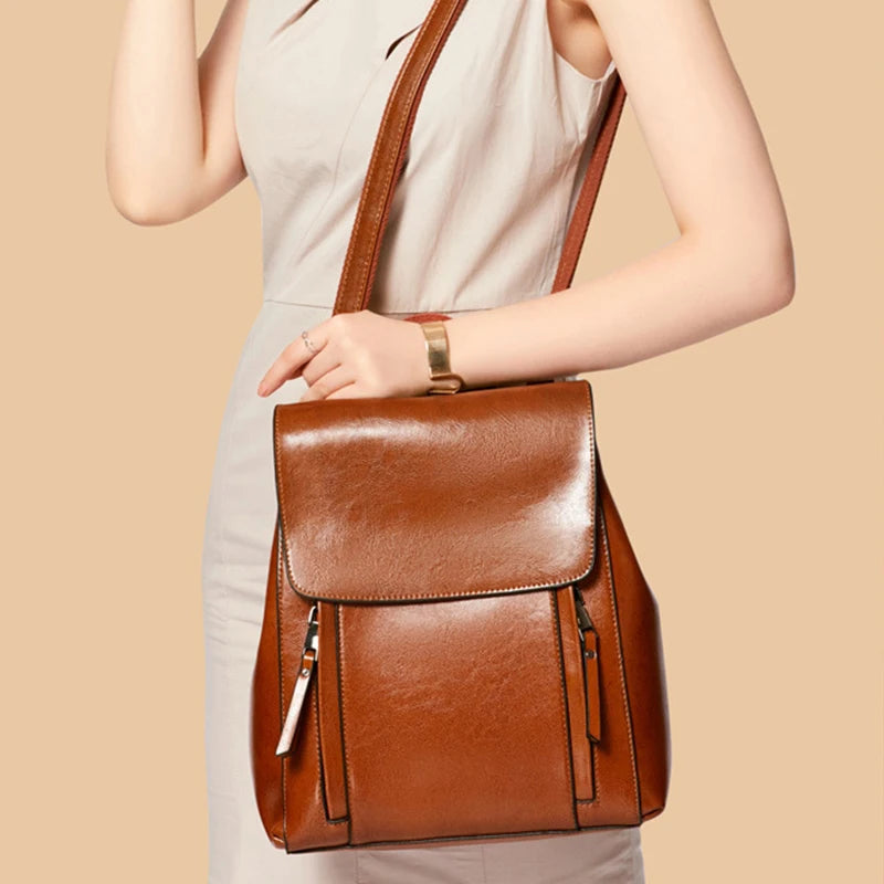 Leather Convertible Backpack