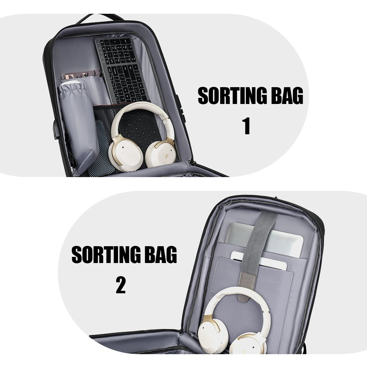 Expandable Hard Shell Laptop Backpack