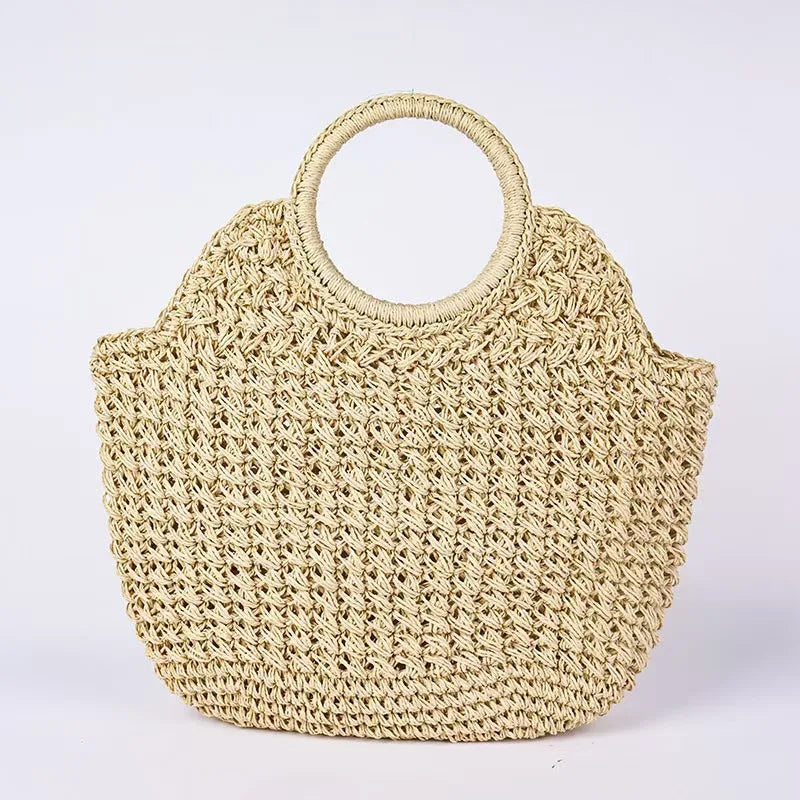 Woven Straw Clutch Bag
