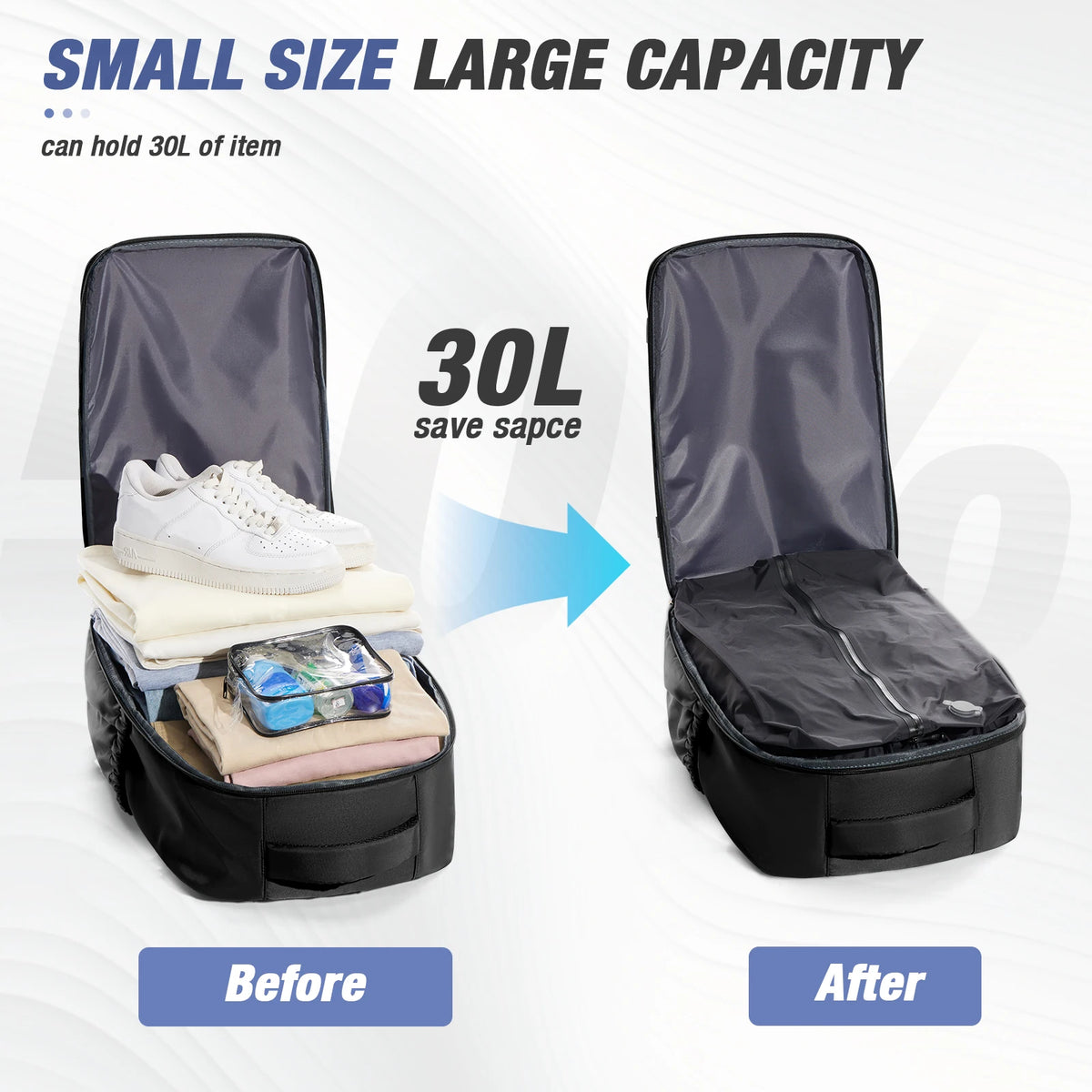 Vacuum Compression Travel Backpack with Pump