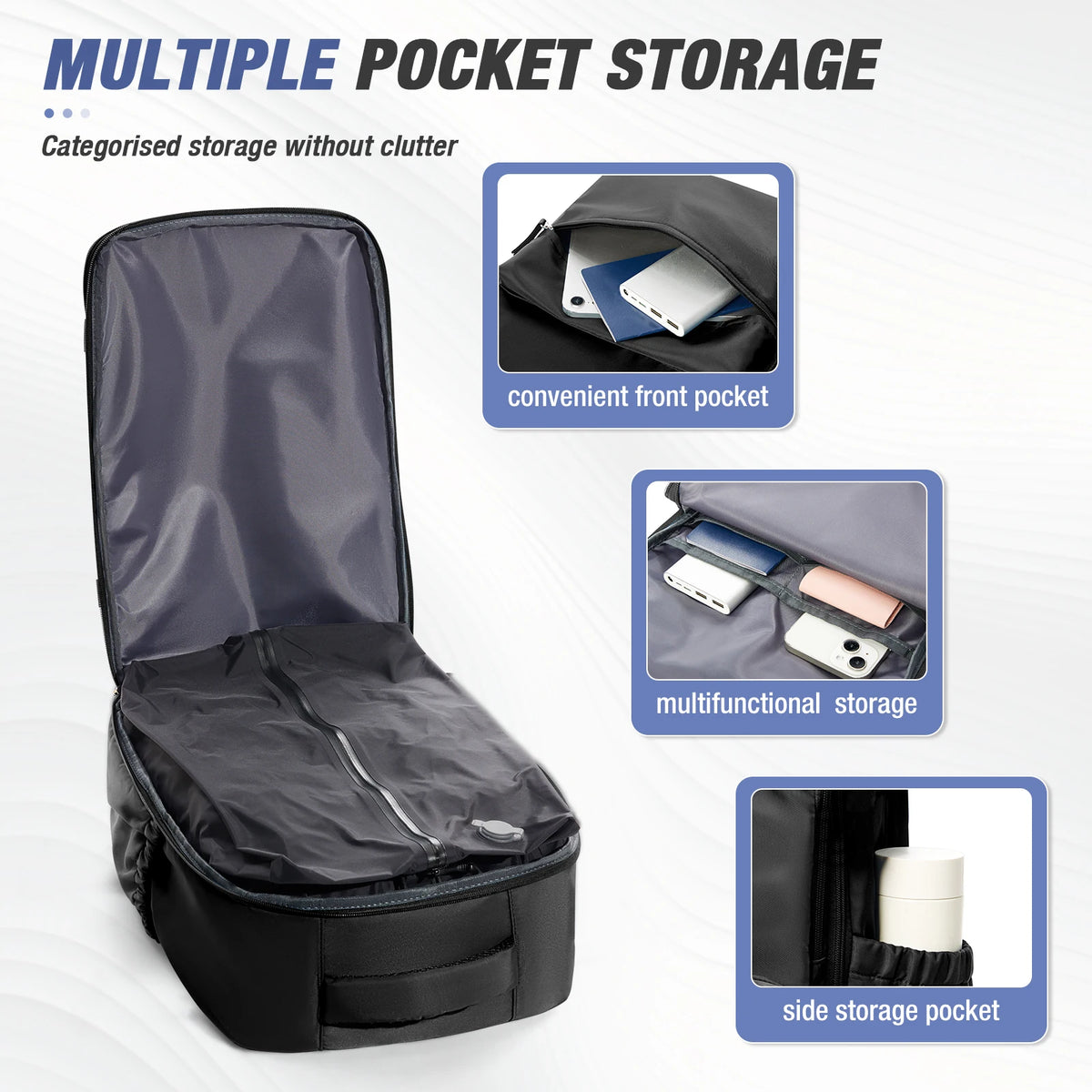 Vacuum Compression Travel Backpack with Pump