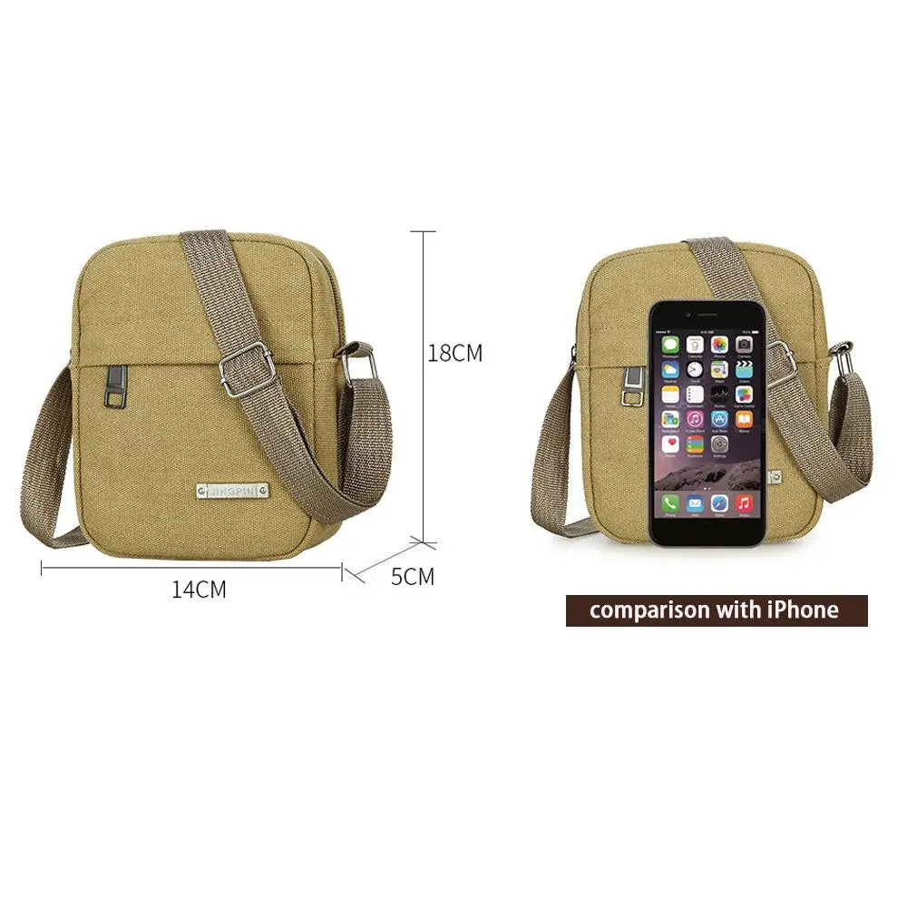 Canvas Mini Messenger Bag