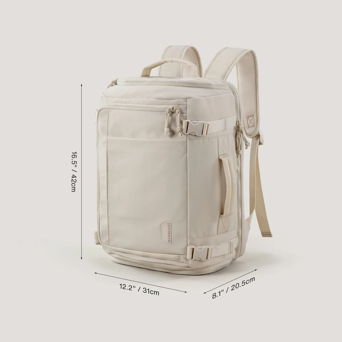 Vacuum Compression Travel Backpack 28-38L with USB
