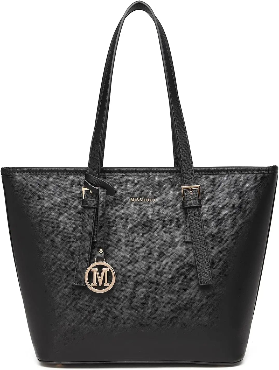 Faux Leather Layered Tote Bag