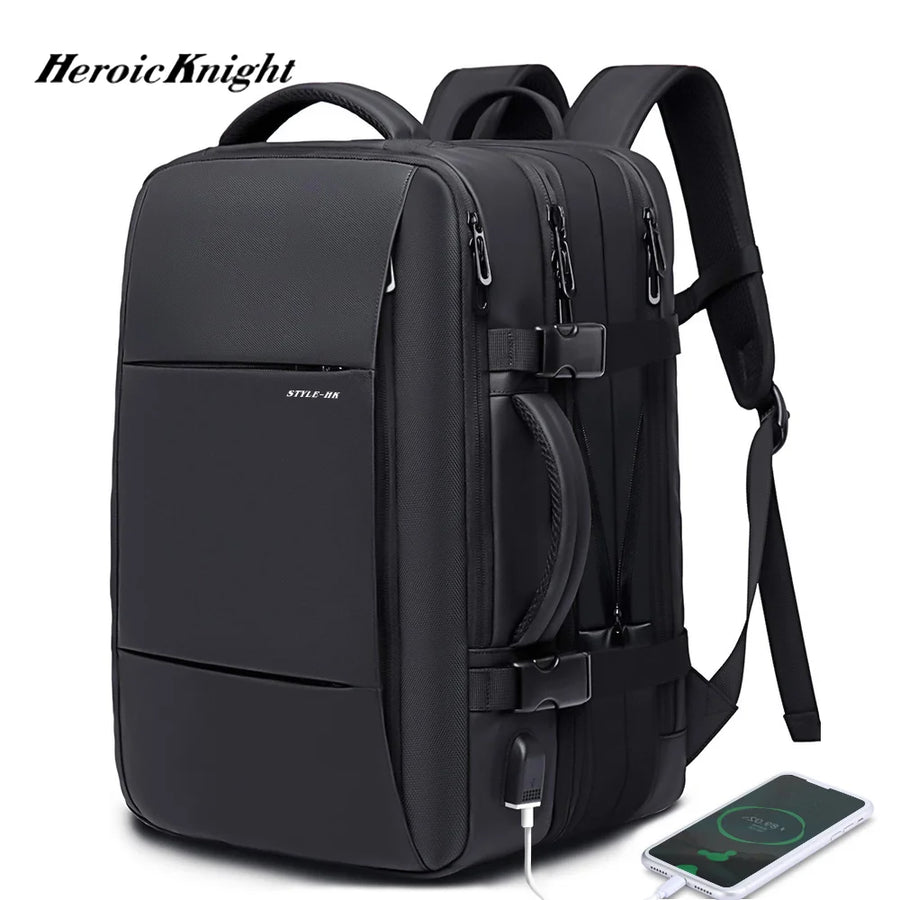 Carrow expandable travel backpack 15.6 inch with USB