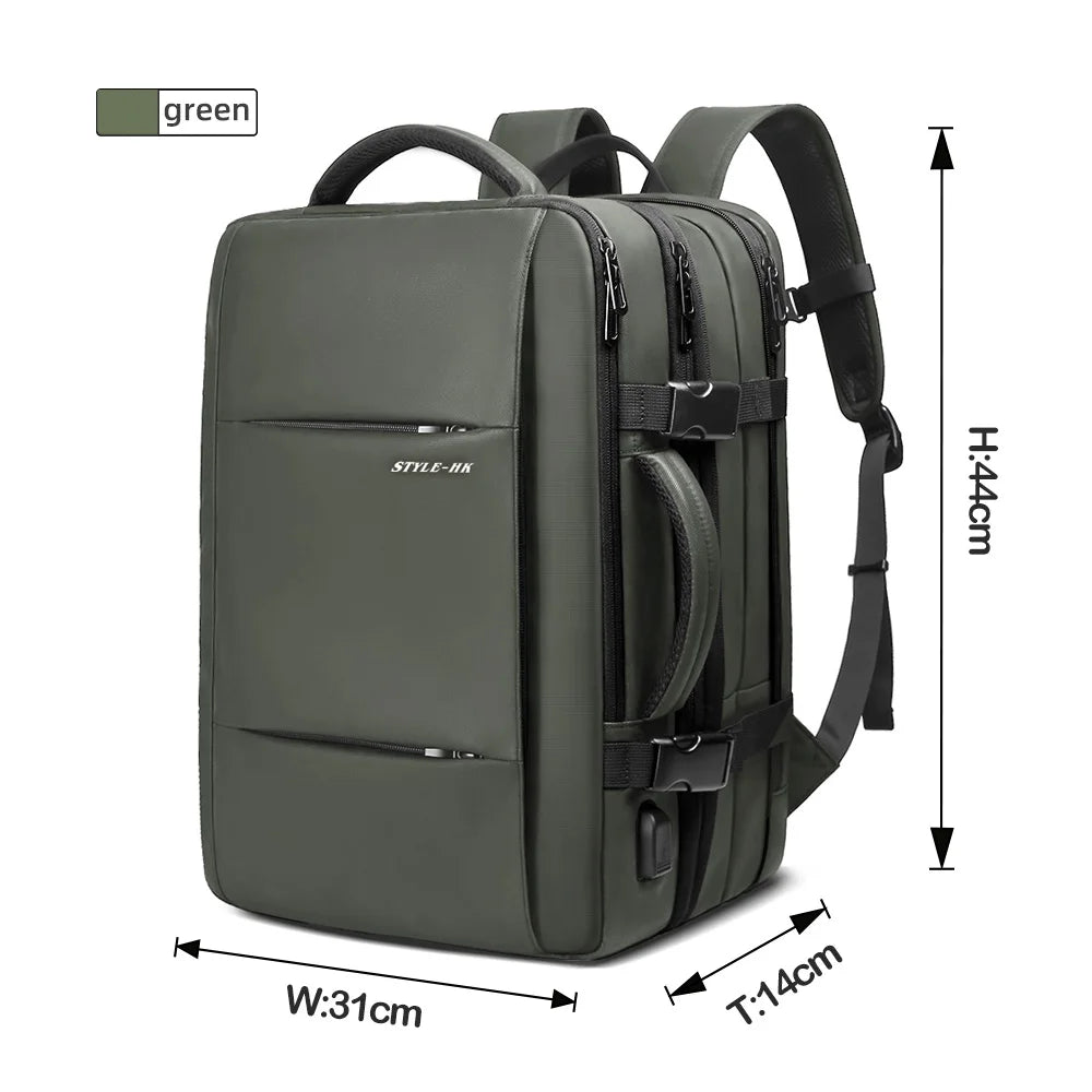 Expandable Travel Backpack 15.6" with USB Port