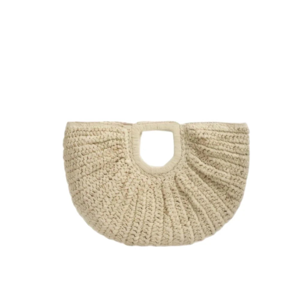 Woven Straw Clutch Bag