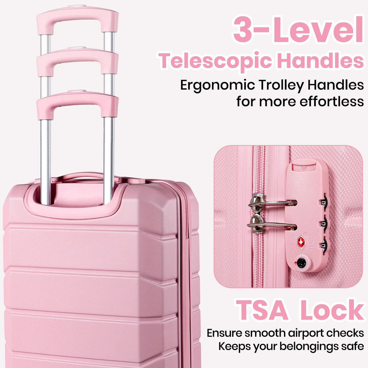 20" Cabin Hard Shell Suitcase with TSA Lock