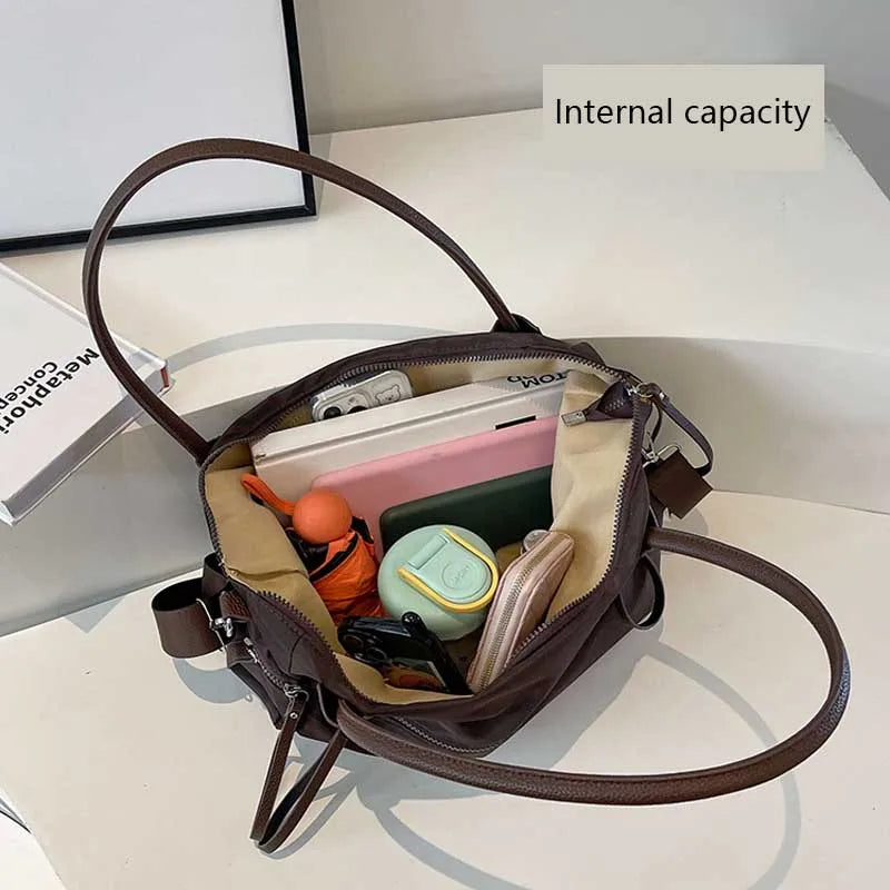 Water-Resistant Nylon Shoulder Tote