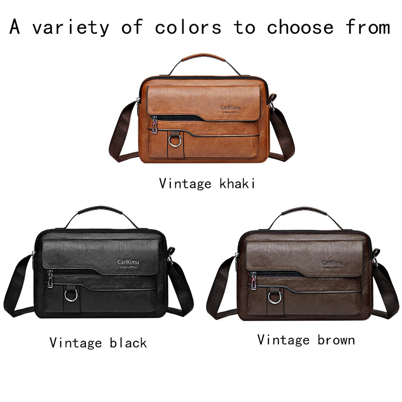 Retro Faux Leather Messenger Bag