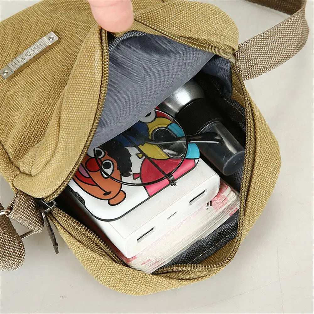 Canvas Mini Messenger Bag