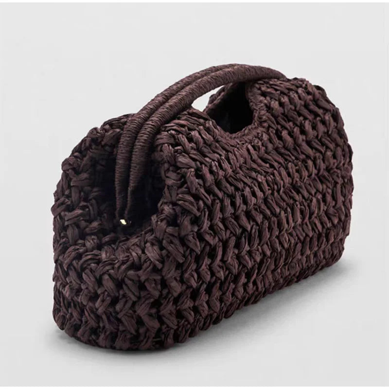 Woven Straw Clutch Bag