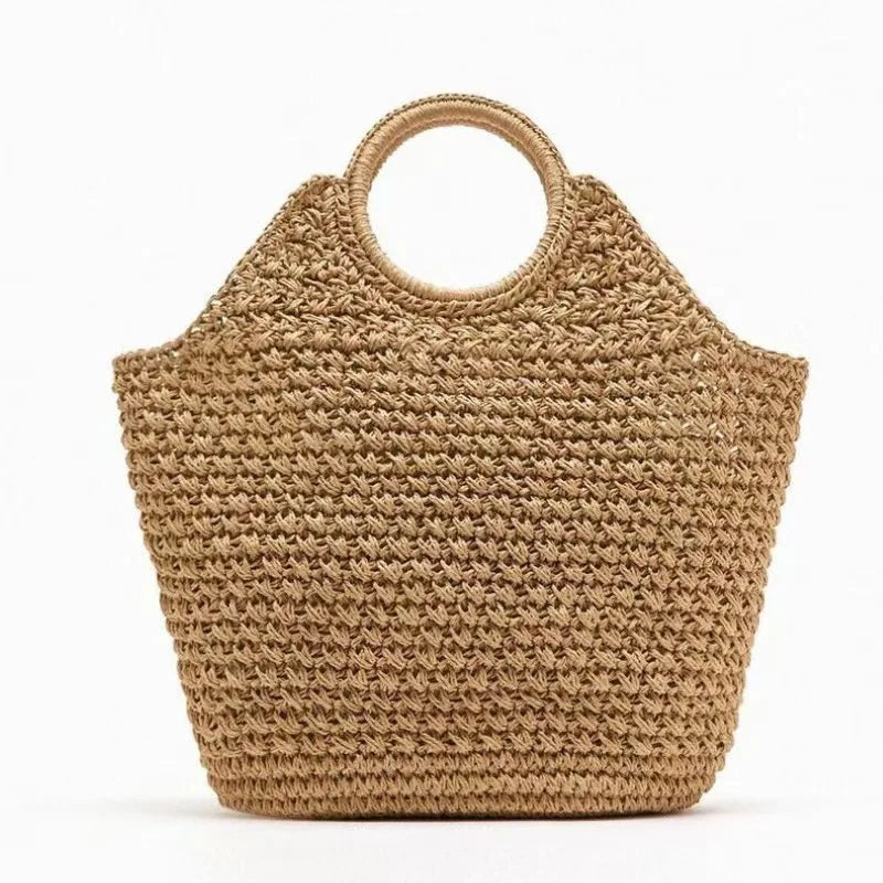 Woven Straw Clutch Bag