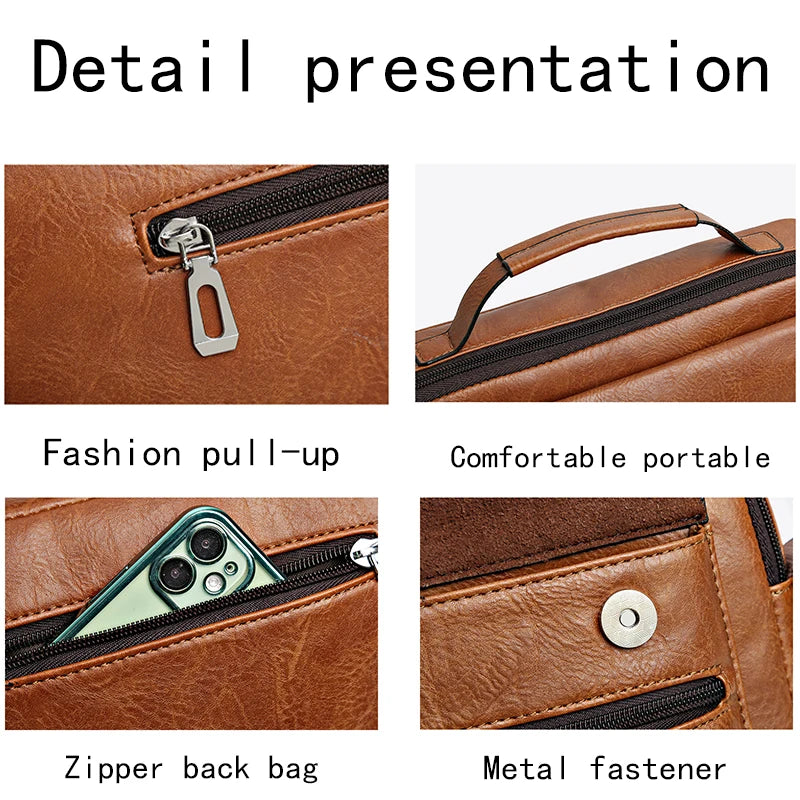 Retro Faux Leather Messenger Bag