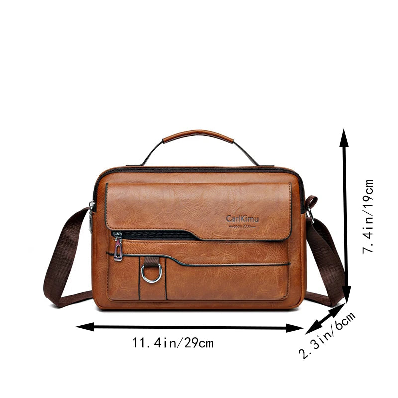Retro Faux Leather Messenger Bag