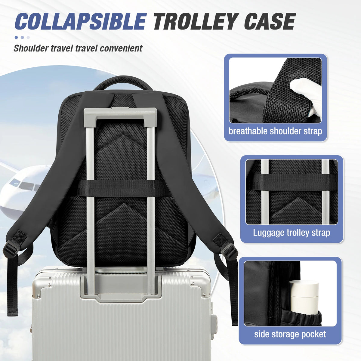 Vacuum Compression Travel Backpack with Pump
