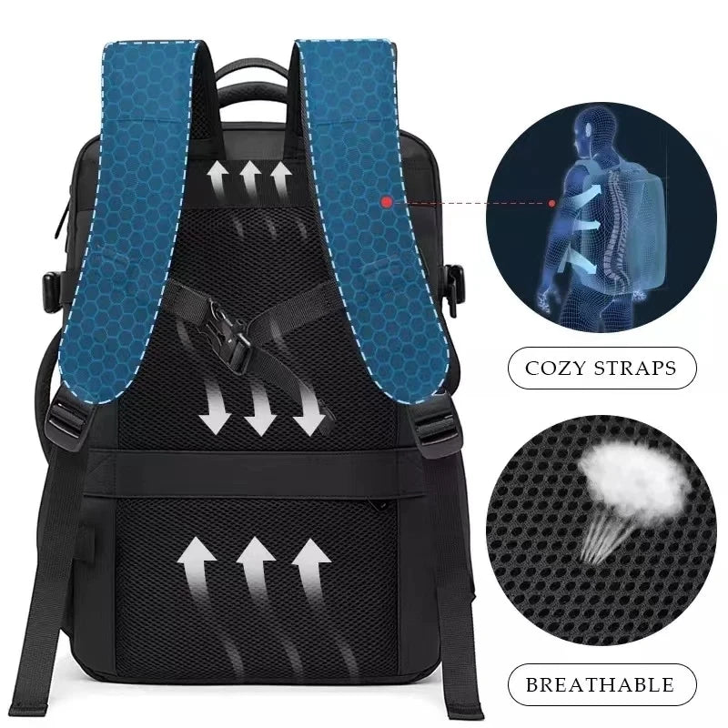 Expandable Travel Backpack 17.3" with USB Port