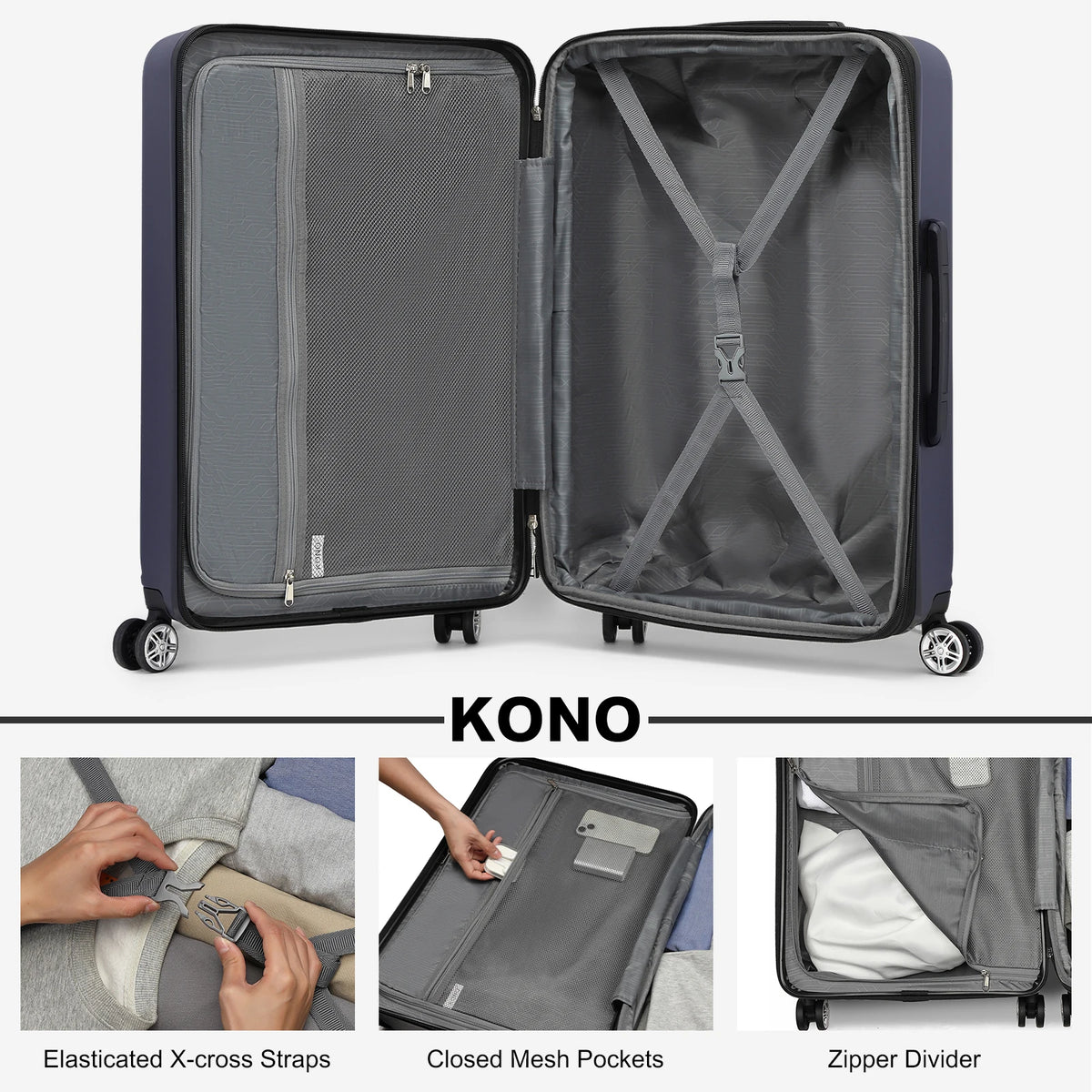 19" Carry-On Cabin Suitcase with TSA Lock