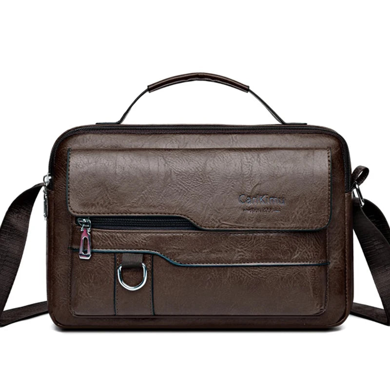 Retro Faux Leather Messenger Bag