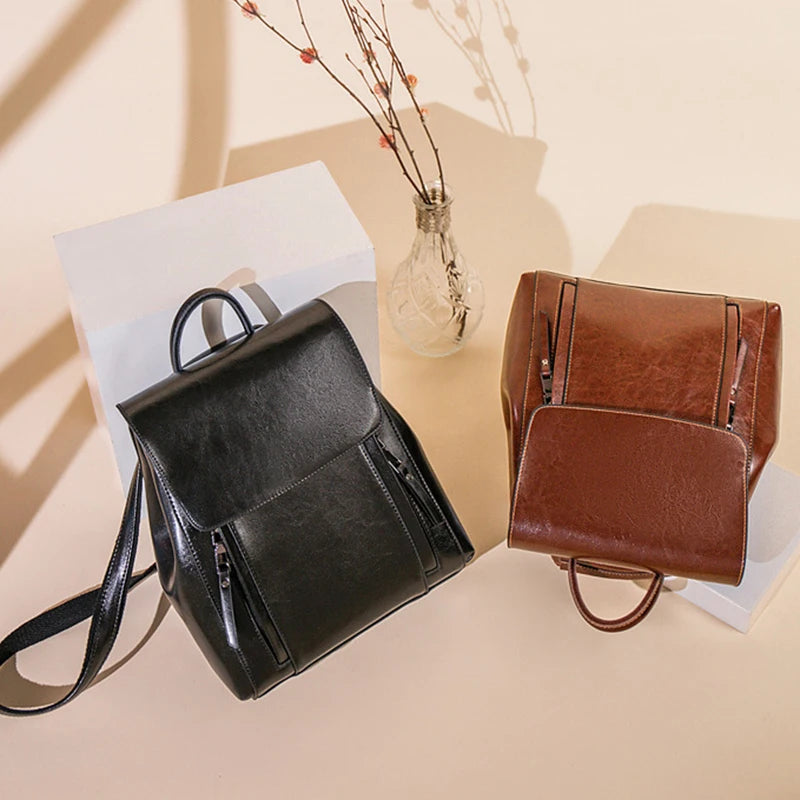 Leather Convertible Backpack